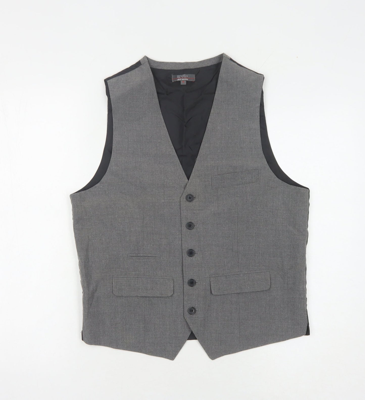 Mens UK Size S Jeff Banks Regular Grey Suit Waistcoat