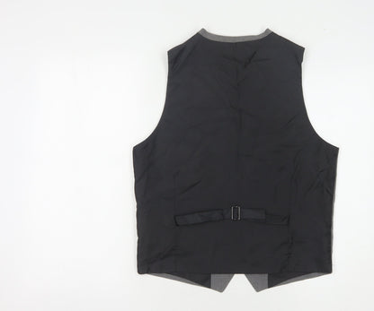 Mens UK Size S Jeff Banks Regular Grey Suit Waistcoat