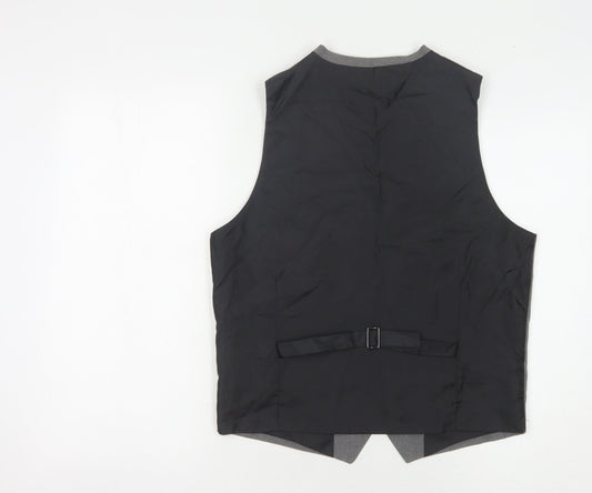 Mens UK Size S Jeff Banks Regular Grey Suit Waistcoat