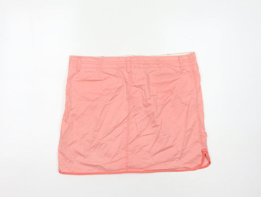 GAP Women's Pink Short Straight Skirt, Size 14 - Cotton Casual