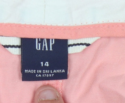 GAP Women's Pink Short Straight Skirt, Size 14 - Cotton Casual