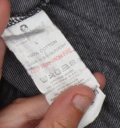 Twisted Soul Men's Grey Polo Shirt L Cotton