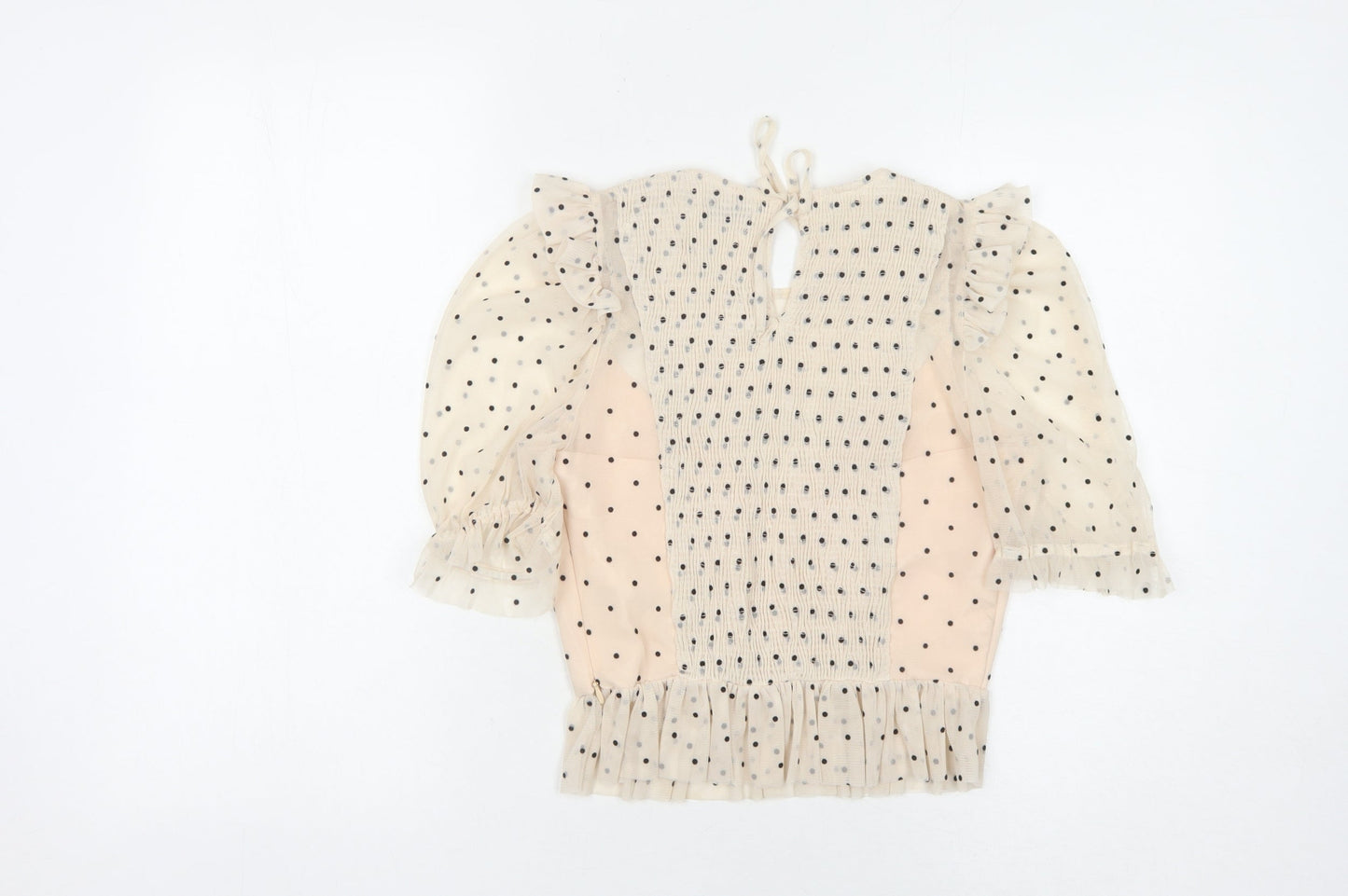 Womens UK Size XS Zara Beige  Blouse