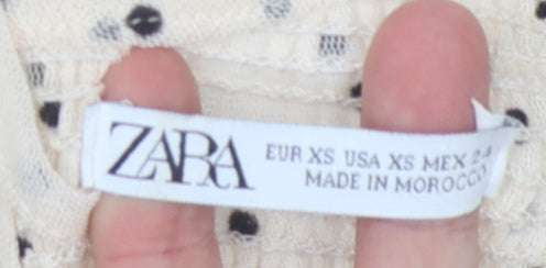 Womens UK Size XS Zara Beige  Blouse