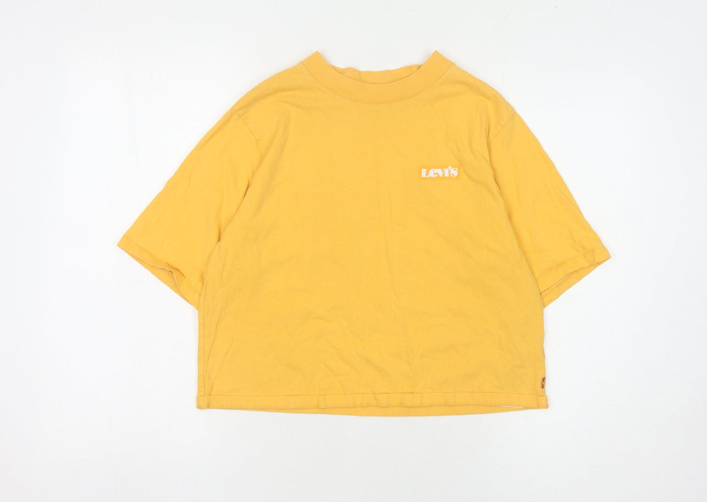 Unisex Adults UK Size XS Levi's Yellow Basic T-Shirt