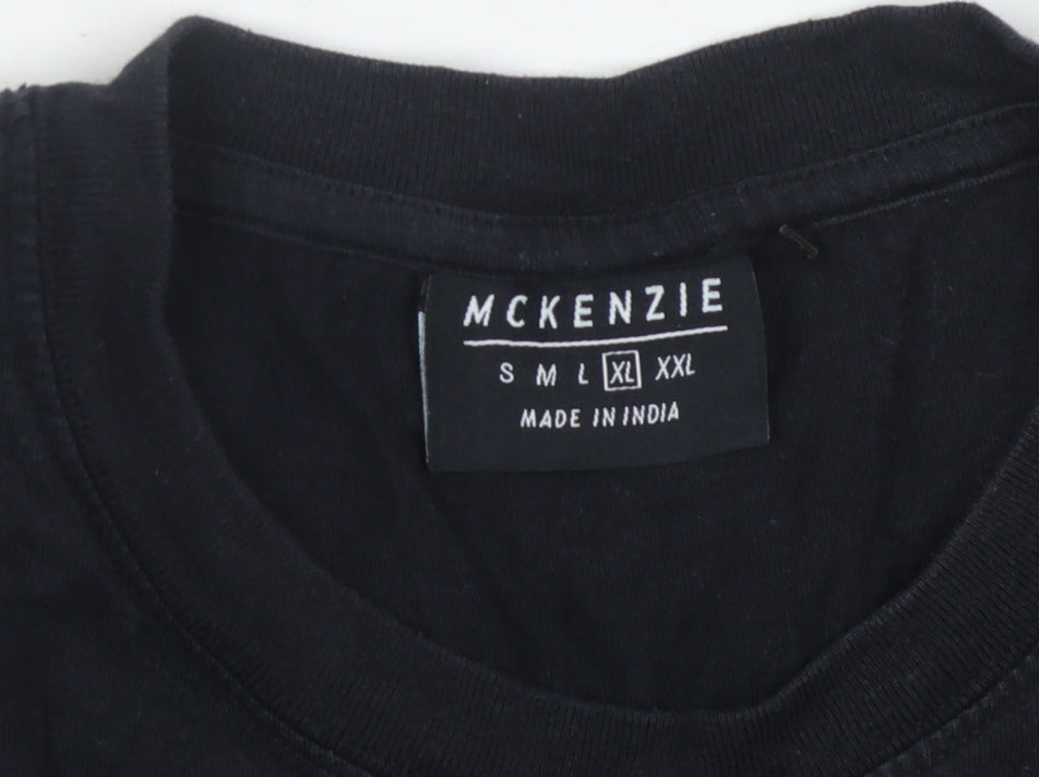 McKenzie Men's Black XL Crew Neck T-Shirt