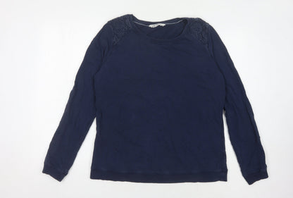 Womens UK Size 14 Fat Face Blue Pullover Sweatshirt
