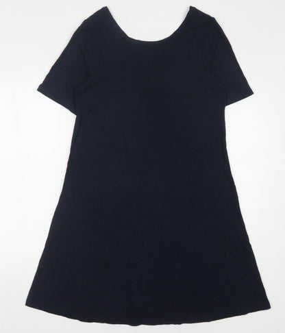 Hush Women's Blue A-Line Dress, Size 12, Short Sleeve