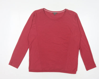 Womens UK Size 12 Street One Red Basic T-Shirt