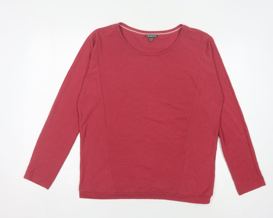 Womens UK Size 12 Street One Red Basic T-Shirt