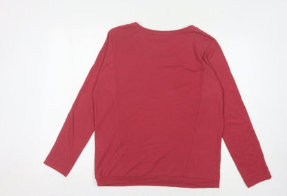Womens UK Size 12 Street One Red Basic T-Shirt
