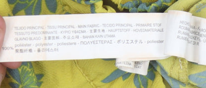 Zara Women's Yellow Floral Wrap Shorts XS