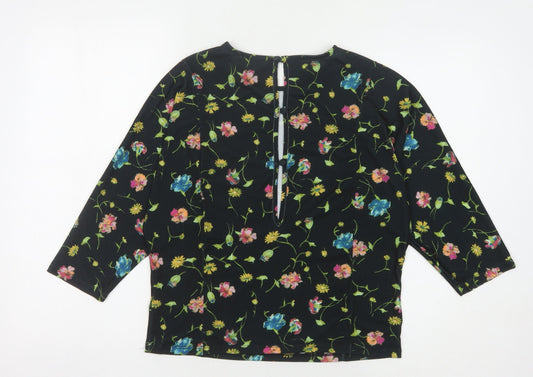 Womens UK Size M Oasis Black  Blouse