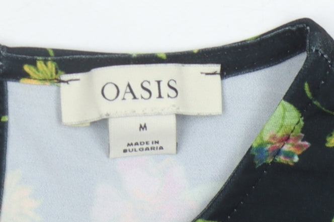 Womens UK Size M Oasis Black  Blouse