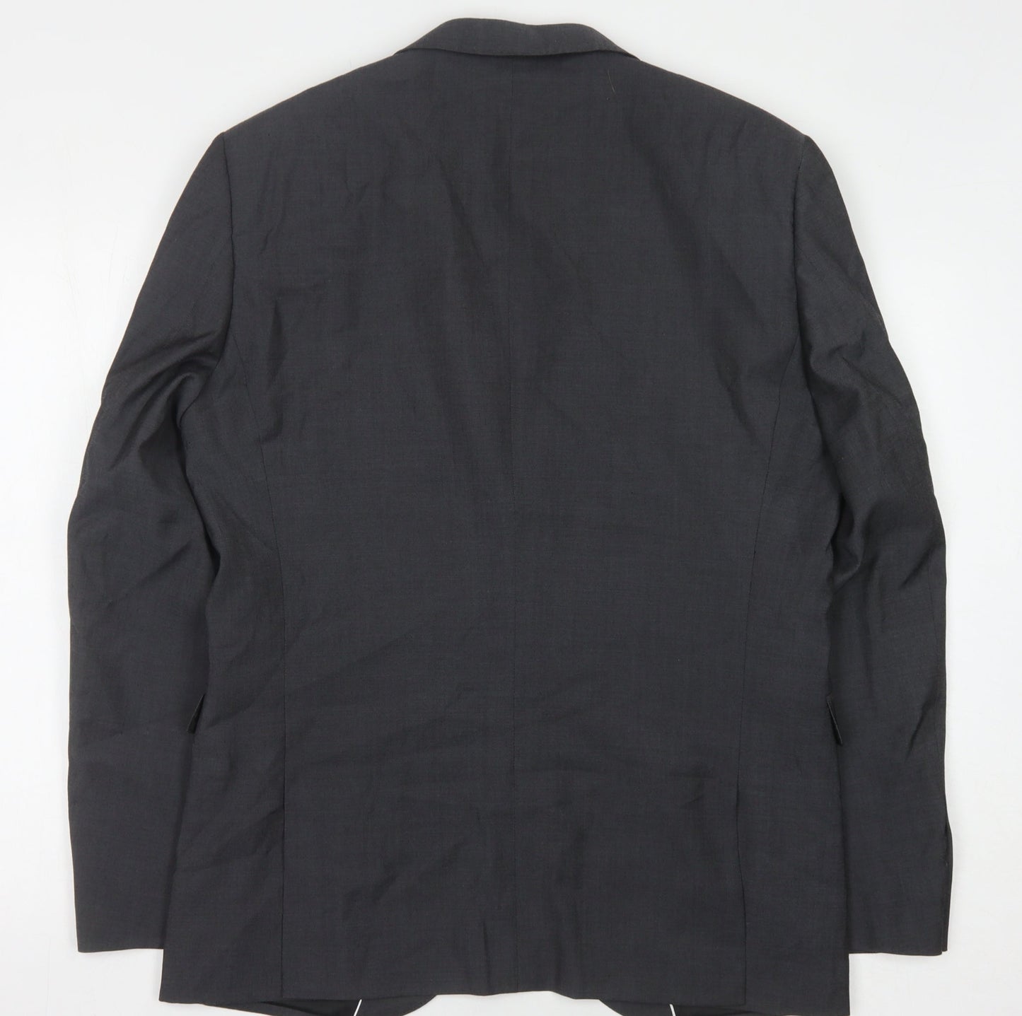 Next Men's Grey Blazer, Size 40, Wool, Formal