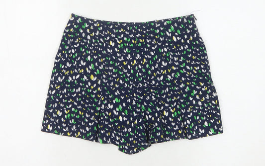 Zara Trafaluc Women's Multicoloured Floral Shorts, Size UK 10