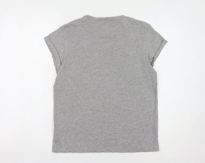 Jack Wills Women's Grey Crew Neck T-Shirt Size 10