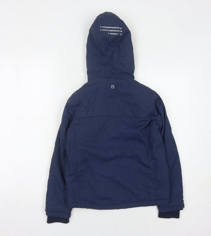 Mountain Warehouse Boys Blue Parka Jacket, Size 7-8, Waterproof