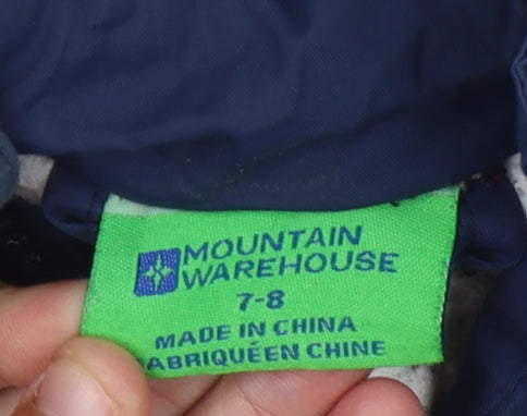 Mountain Warehouse Boys Blue Parka Jacket, Size 7-8, Waterproof