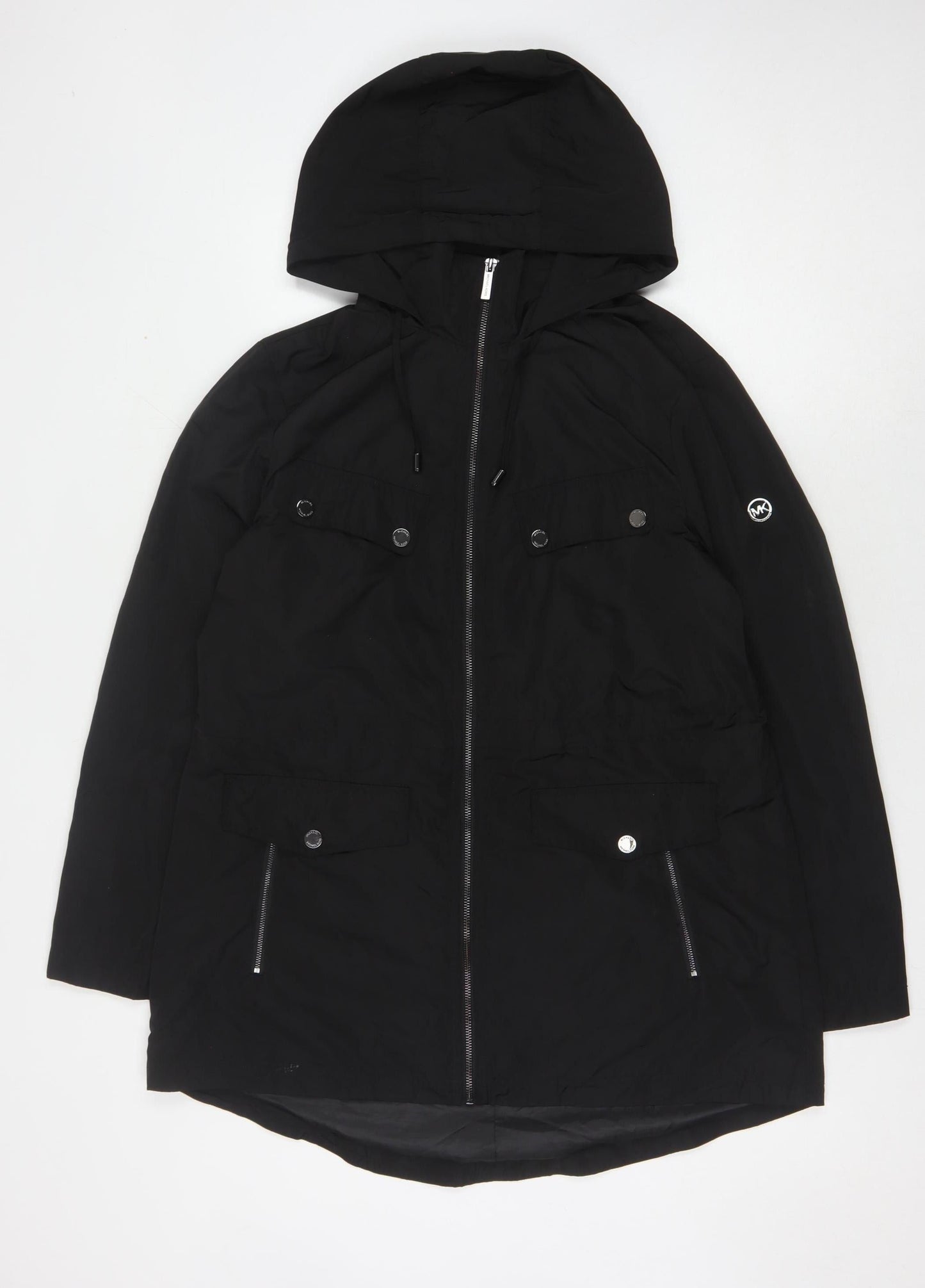 Womens UK Size L Michael Kors Black Anorak Coat