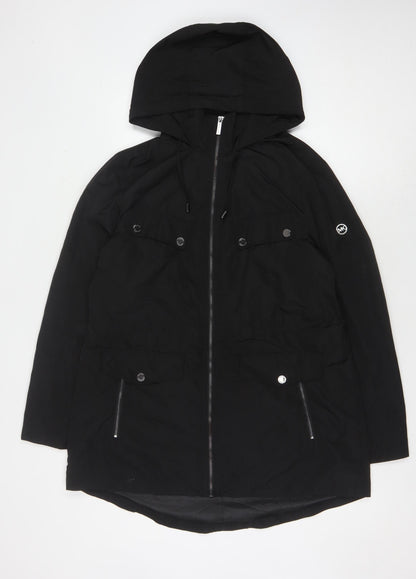 Womens UK Size L Michael Kors Black Anorak Coat
