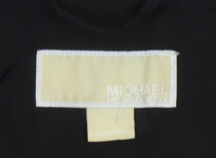 Womens UK Size L Michael Kors Black Anorak Coat