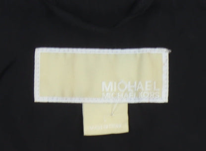 Womens UK Size L Michael Kors Black Anorak Coat
