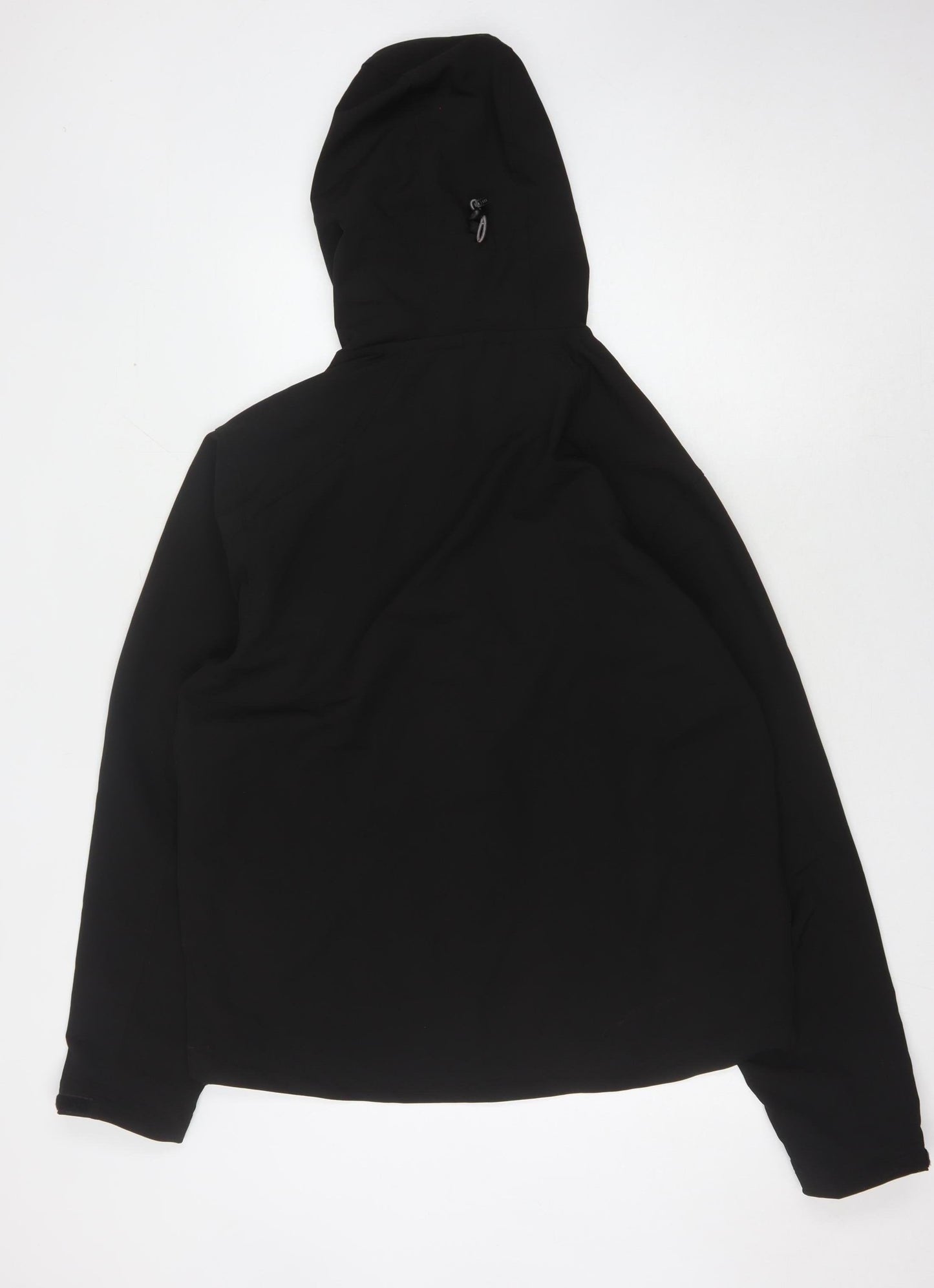 Acode Men's Black Basic Jacket L Hooded Zipped Pockets