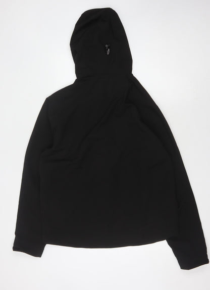 Acode Men's Black Basic Jacket L Hooded Zipped Pockets