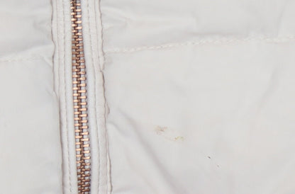 L.O.G.G. Girls Beige Puffer Jacket with Fur Hood, Size 11 Years