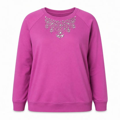 Womens UK Size 16 Cotton Traders Pink Pullover Sweatshirt