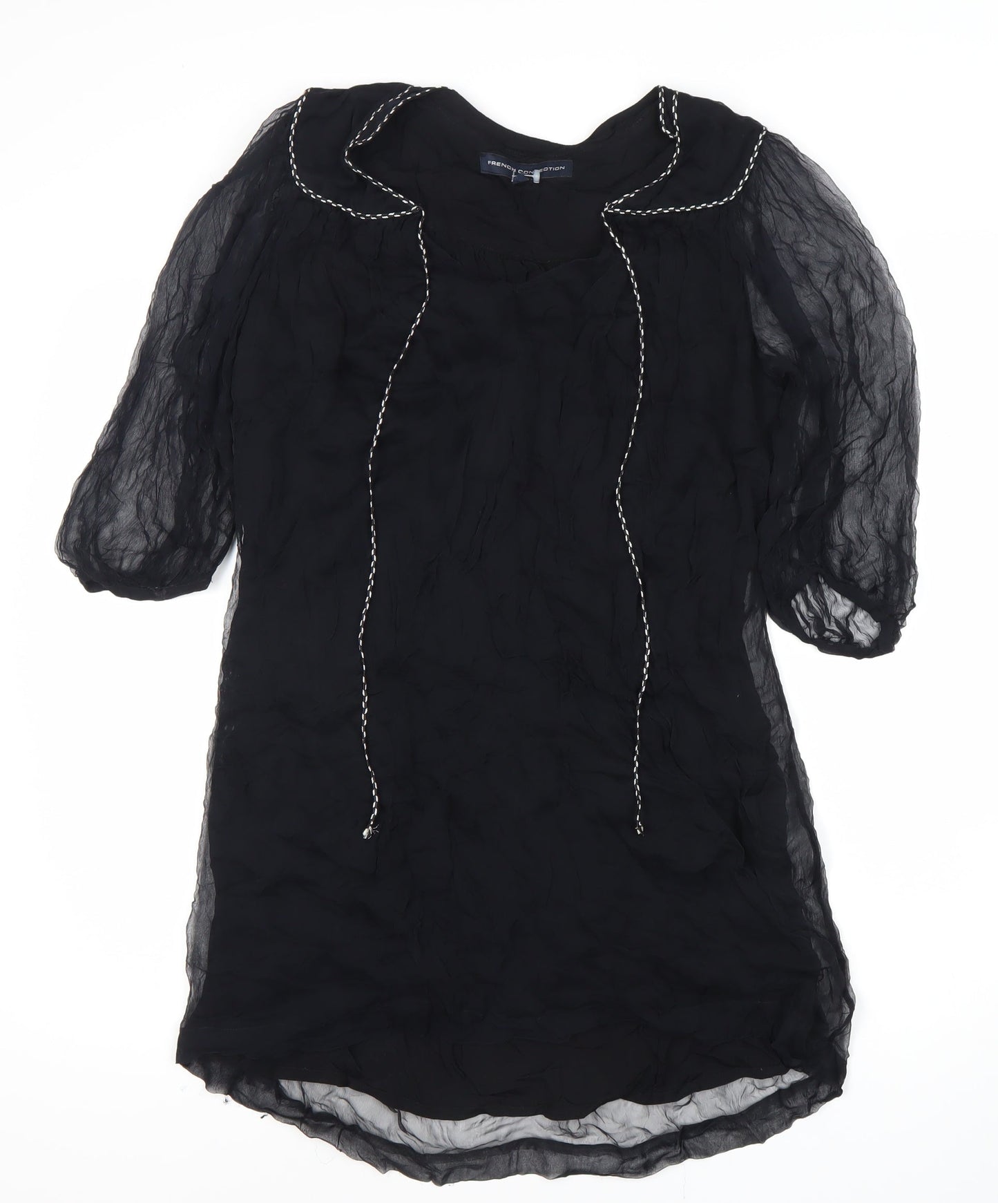 French Connection Women's Black Dress 3/4 Sleeve