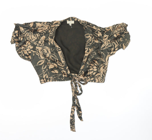 Karen Millen Women's Floral Puff Sleeve Blouse, Size 12