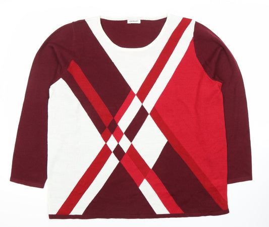 Damart Women's Multicoloured Argyle Jumper XL