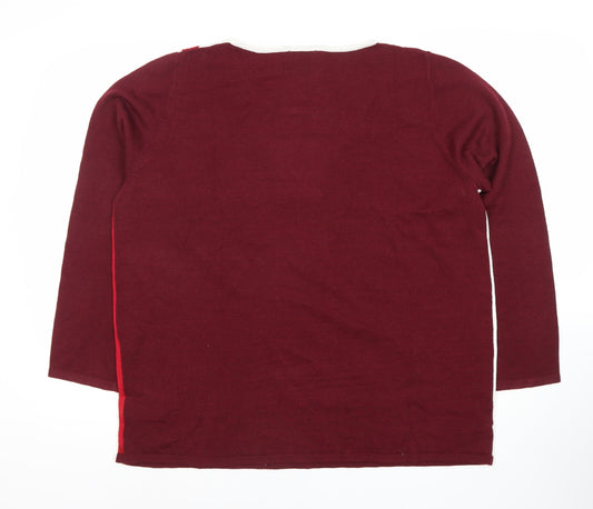 Damart Women's Multicoloured Argyle Jumper XL