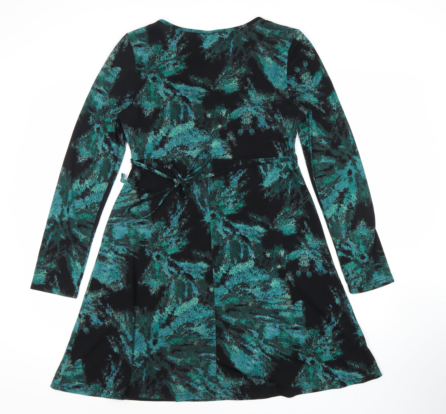 Izabel London Women's Green A-Line Belted Dress