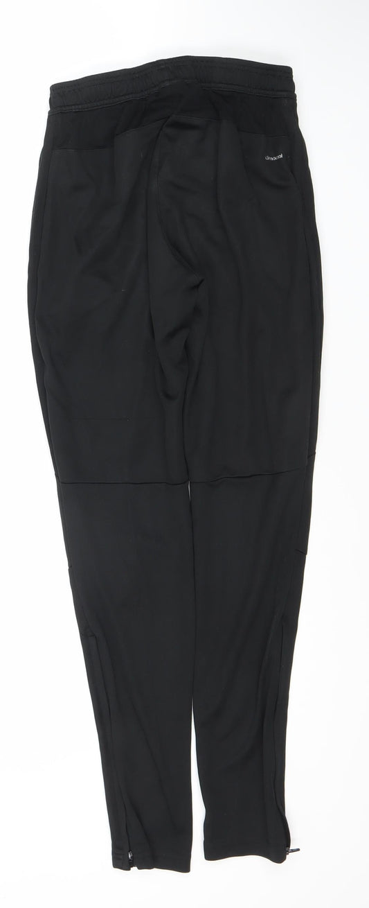 Adidas Unisex Black Track Pants, S, Elastic Waist, Activewear