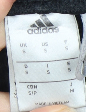 Adidas Unisex Black Track Pants, S, Elastic Waist, Activewear