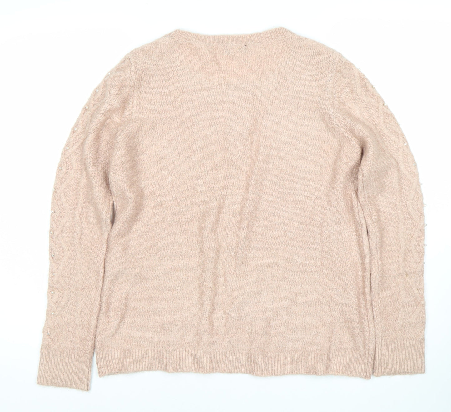 Womens UK Size 12 M&Co Pink Pullover Jumper