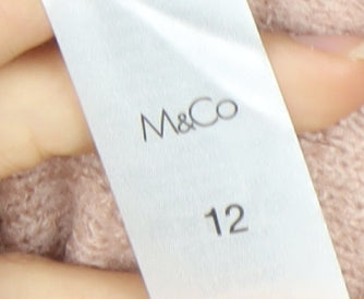 Womens UK Size 12 M&Co Pink Pullover Jumper