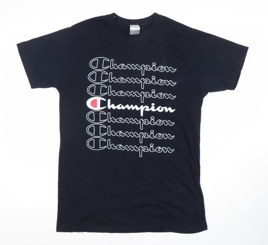Mens UK Size M Champion Black  T-Shirt