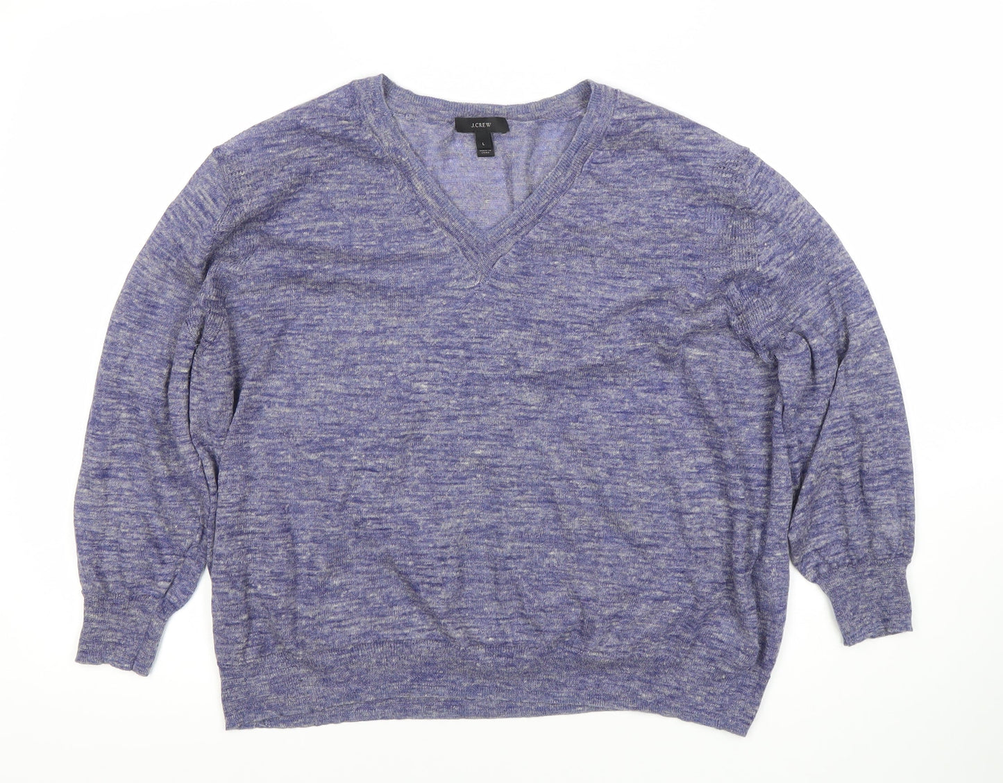 Womens UK Size L J.CREW Blue Pullover Jumper