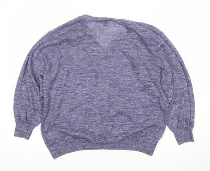 Womens UK Size L J.CREW Blue Pullover Jumper