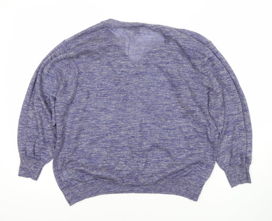 Womens UK Size L J.CREW Blue Pullover Jumper