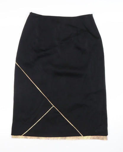 Adolfo Dominguez Women's Black Midi Pencil Skirt, Size 10
