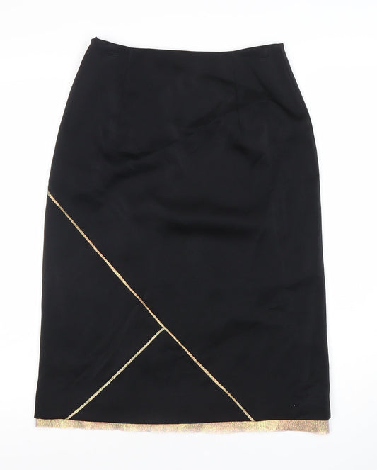 Adolfo Dominguez Women's Black Midi Pencil Skirt, Size 10