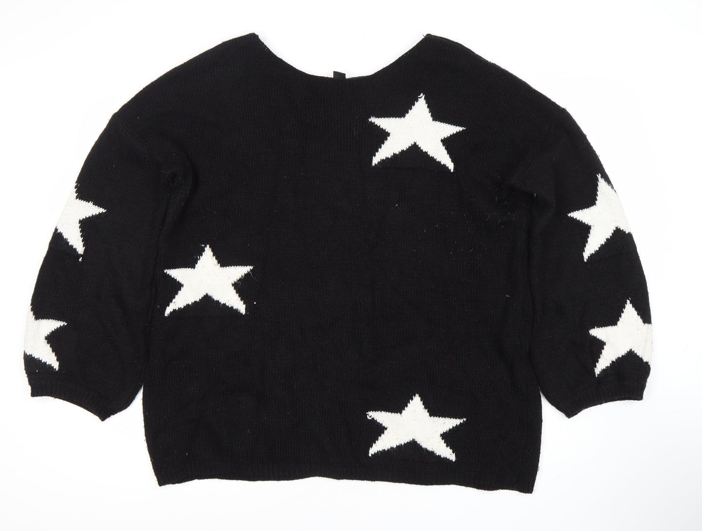 Womens UK Size 14 IZABEL LONDON Black Pullover Jumper