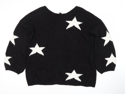 Womens UK Size 14 IZABEL LONDON Black Pullover Jumper