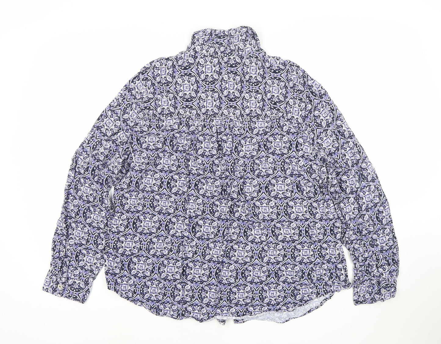 Marks and Spencer Women's Multicoloured Geometric Button-Up Shirt