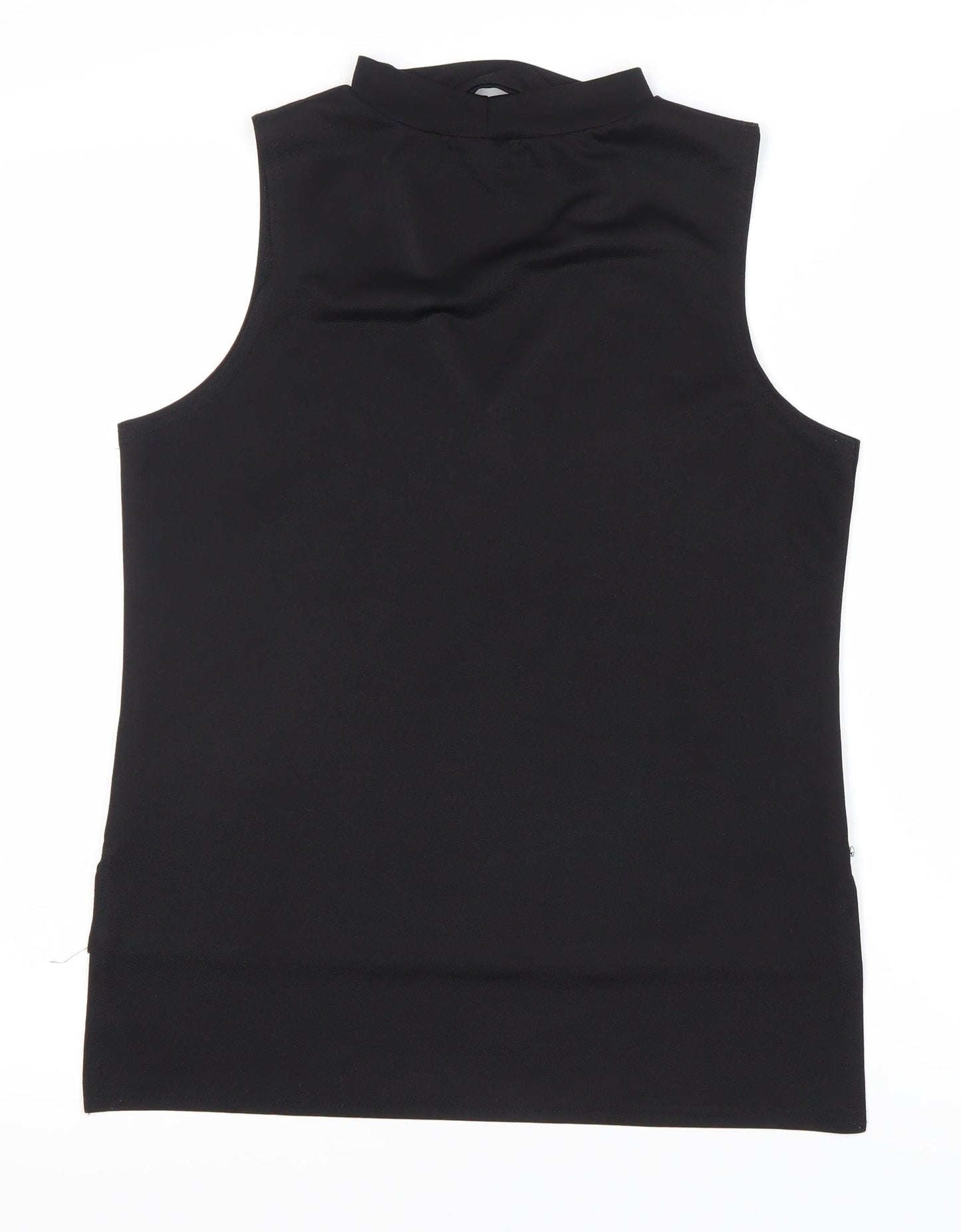 Boohoo Women's Black Sleeveless V-Neck Tank Top